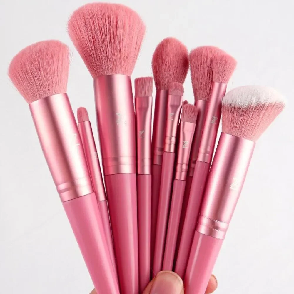 33 Pieces Premium Synthetic Pink Brushes Makeup Tool Set